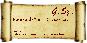 Gyurcsányi Szabolcs névjegykártya