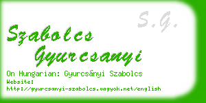 szabolcs gyurcsanyi business card