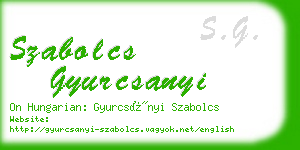 szabolcs gyurcsanyi business card